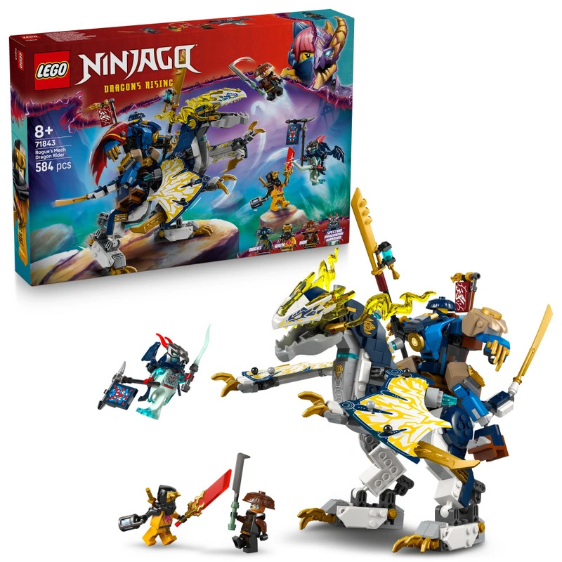 LEGO NINJAGO Tolvajok Mech Sárkánylovasa 71843 – fő nézet