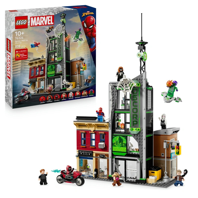 LEGO Marvel Super Heroes Pókember Oscorp ellen 76324 – fő nézet