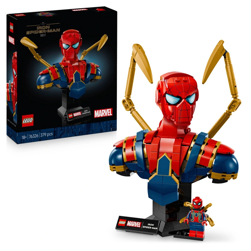 LEGO Marvel Super Heroes Vas Pókember mellszobra 76326 – fő nézet