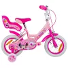 12 colos Disney Minnie egér gyerekbicikli pótkerekekkel, rózsaszín/lila