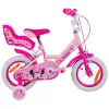 12 colos Disney Minnie Maus gyerekkerékpár kiegészítő kerekekkel, pink/lila
