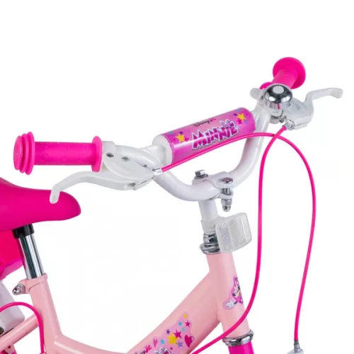 12 colos Disney Minnie egér gyerekbicikli pótkerekekkel, rózsaszín/lila