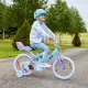16 colos Disney Die Eiskönigin gyerekkerékpár kiegészítő kerekekkel, türkiz/lila