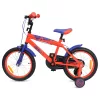 16 colos gyerekbicikli Pókember pótkerekekkel, piros/kék