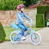 16 colos Disney Stitch gyerekkerékpár kiegészítő kerekekkel, lila/világoskék