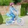 16 colos Disney Stitch gyerekkerékpár kiegészítő kerekekkel, lila/világoskék