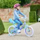 16 colos Disney Stitch gyerekkerékpár kiegészítő kerekekkel, lila/világoskék