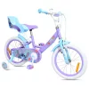 16 colos Disney Stitch gyerekbicikli pótkerekekkel, lila/világoskék