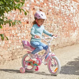   14 colos Disney Prinzessin gyerekkerékpár kiegészítő kerekekkel, pink