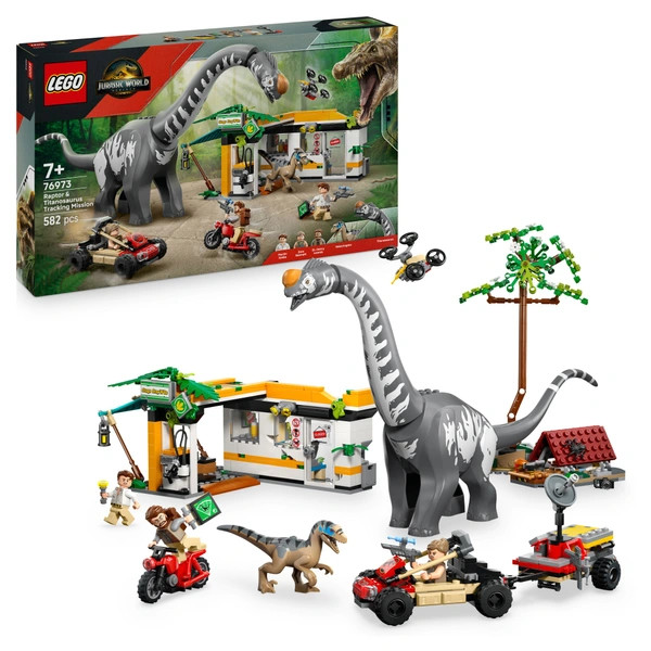 LEGO Jurassic World Raptor és Titanosaurus: Nagyszerű nyom 76973 – alternatív kép 1