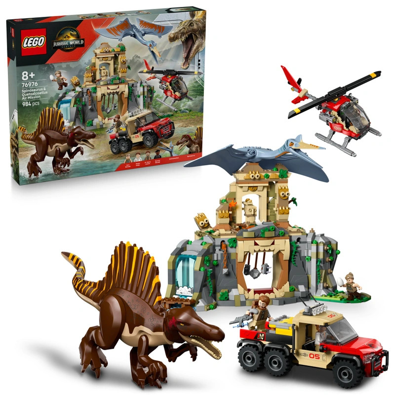 LEGO Jurassic World Spinosaurus és Quetzalcoatlus: Helikopteres küldetés 76976 – fő nézet