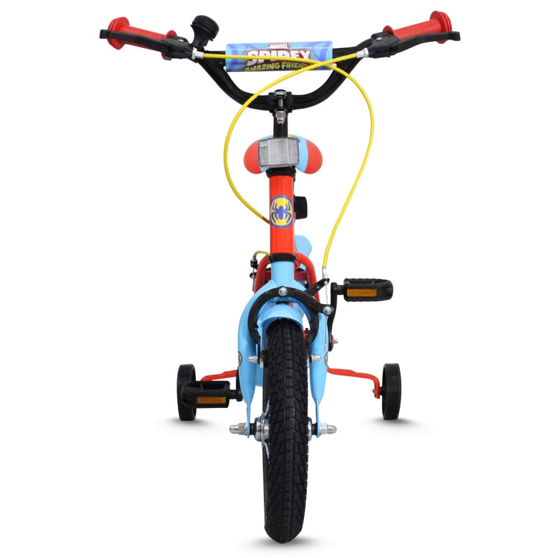 Smyths Toys 12 colos Marvel Spidey gyerekkerékpár kiegészítő kerekekkel, piros/kék, alternatív kép 7