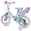 14 colos Disney Jégvarázs gyerekbicikli pótkerekekkel, türkiz/lila