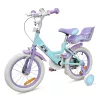 14 colos Disney Jégvarázs gyerekbicikli pótkerekekkel, türkiz/lila