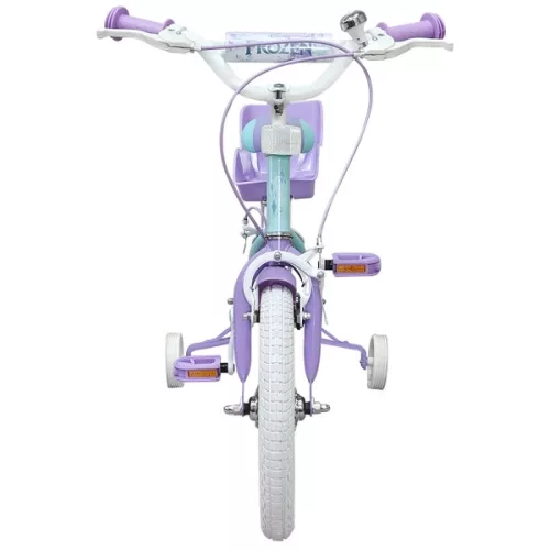 14 colos Disney Jégvarázs gyerekbicikli pótkerekekkel, türkiz/lila
