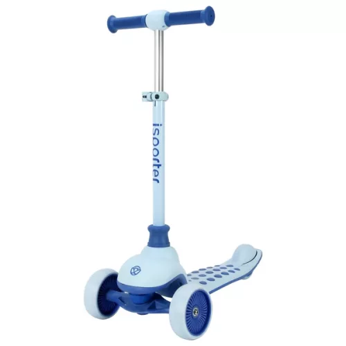 iSporter Deluxe összecsukható roller LED kerekekkel, világoskék, 3–5 év, Többszínű