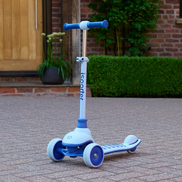 iSporter Deluxe összecsukható roller LED kerekekkel, világoskék – alternatív kép 2