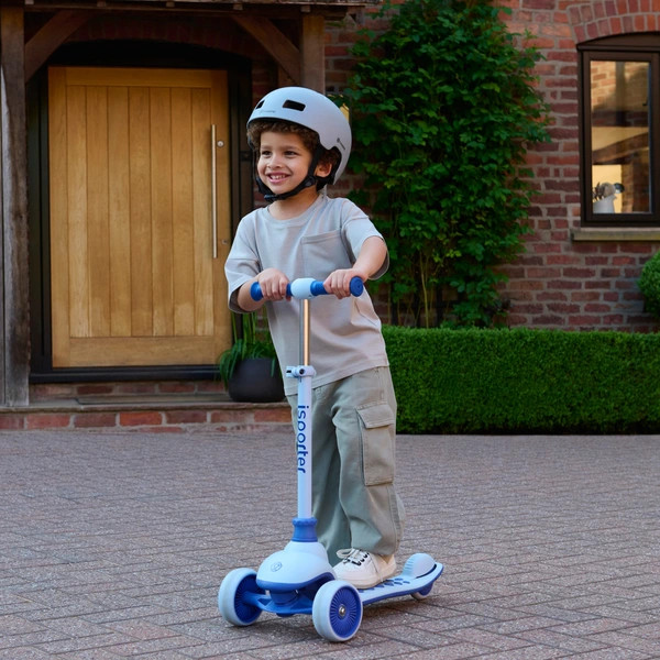 iSporter Deluxe összecsukható roller LED kerekekkel, világoskék – alternatív kép 3
