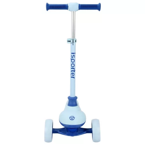 iSporter Deluxe összecsukható roller LED kerekekkel, világoskék, 3–5 év, Többszínű