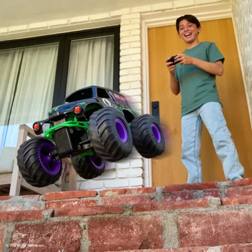 Monster Jam távirányítós autó Smash & Bash RC Grave Digger 1:15, 3–5 év, Többszínű