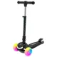 Rahmory Cosmic Tri-Scooter gyerek roller LED kerekekkel, fekete, 3–5 év, Többszínű