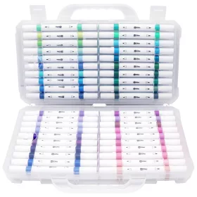 Crafty Co. Dual Tip profi akril marker szett, 80 db