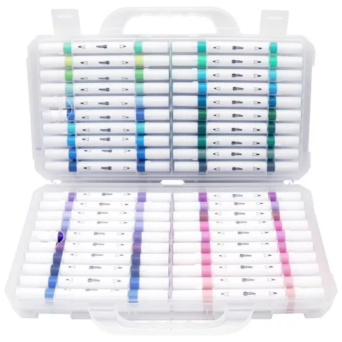 Crafty Co. Dual Tip profi akril marker szett, 80 db