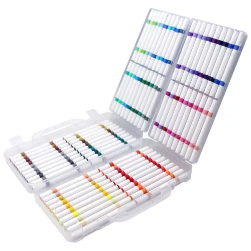 Crafty Co. Dual Tip profi akril marker szett, 80 db