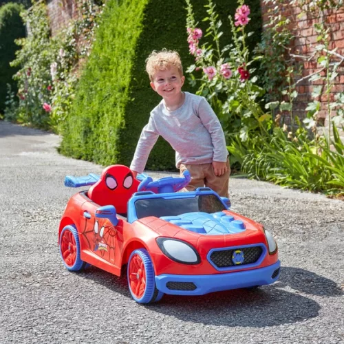 Marvel Pókember és szuper barátai Elektromos Autó Gyerekeknek 10.8V + Távirányítóval