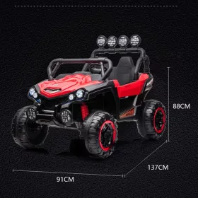   Terepjáró UTV elektromos autó gyerekeknek 21,6 V-os lítium akkumulátorral, fénnyel és hanggal