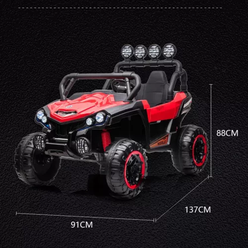Terepjáró UTV elektromos autó gyerekeknek 21,6 V-os lítium akkumulátorral, fénnyel és hanggal