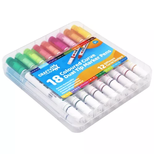 Crafty Co. 2 az 1-ben tollak fineliner heggyel és mintázó görgővel, 18 db