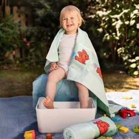 LEGO DUPLO baba törölköző mentazöld 82x82 cm 8282