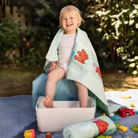 LEGO DUPLO baba törölköző mentazöld 82x82 cm 8282