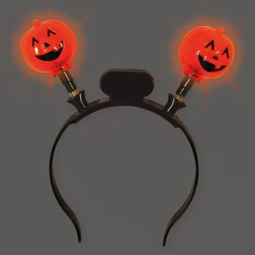 Villogó tökös hajpánt, halloweeni kiegészítő