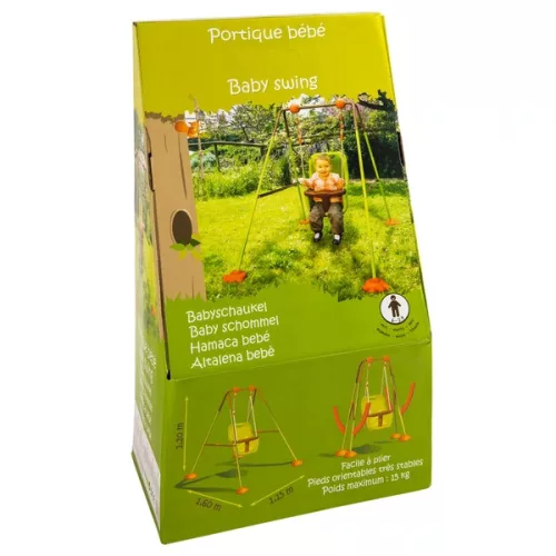 Babahinta kerettel beltéri és kültéri használatra, összecsukható, zöld