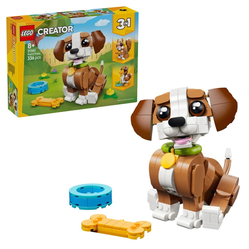 LEGO Creator Aranyos állatok: Játékos kiskutya 3 az 1-ben 31382 – fő nézet