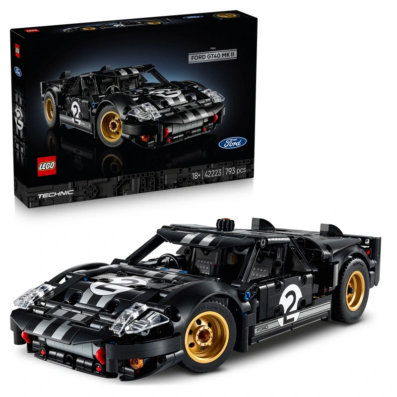 LEGO Technic 1966 Ford GT40 MKII versenyautó 42223 – fő nézet