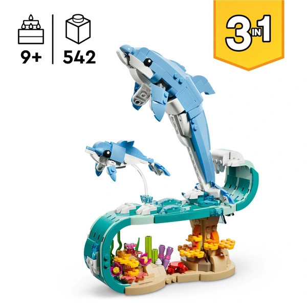 LEGO Creator Tengeri élőlények: Gyönyörű delfinek 3 az 1-ben 31385 – alternatív kép 2