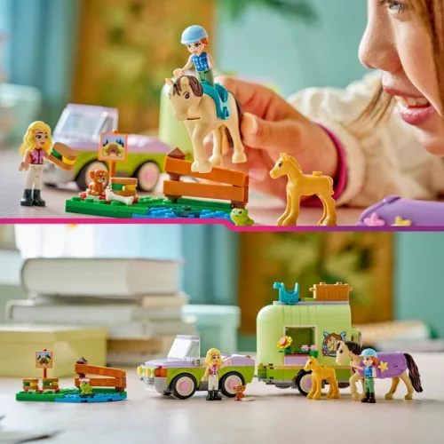 LEGO Friends Ló és csikó lószállító utánfutóval 42695