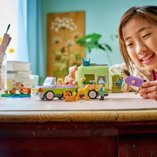 LEGO Friends Ló és csikó lószállító utánfutóval 42695