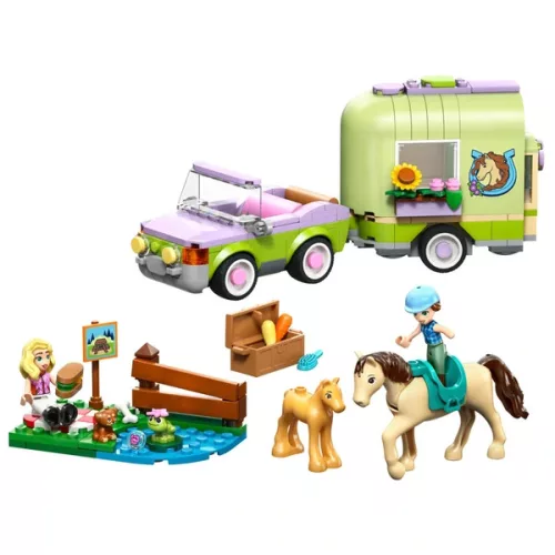 LEGO Friends Ló és csikó lószállító utánfutóval 42695