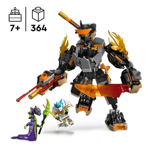 LEGO NINJAGO Cole akciórobotja és Zane sárkánya 71854 – alternatív kép 2
