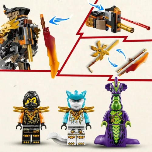 LEGO NINJAGO Cole akciórobotja és Zane sárkánya 71854