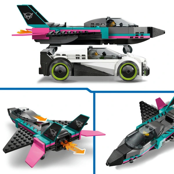 LEGO City Sugárhajtású repülőgép vs. versenyautó 60489 – alternatív kép 3