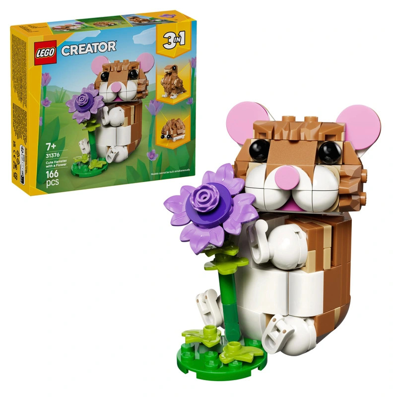LEGO Creator Aranyos hörcsög virággal 3 az 1-ben 31376 – fő nézet