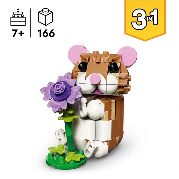 LEGO Creator Aranyos hörcsög virággal 3 az 1-ben 31376 – alternatív kép 2