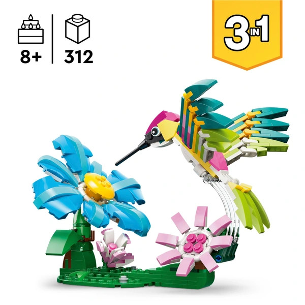 LEGO Creator Vadállatok: Színes kolibri 3 az 1-ben 31384 – alternatív kép 2