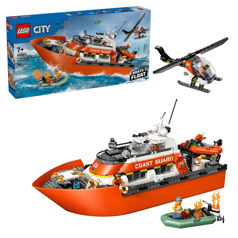 LEGO City Parti őrség mentőhajója helikopterrel 60504 – fő nézet