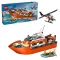 LEGO City Parti őrség mentőhajója helikopterrel 60504, 6–8 év, Többszínű